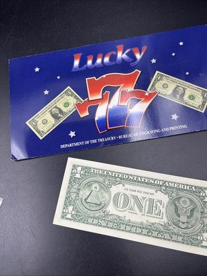 2009 Lucky Serial #77775875 FRN Federal Reserve Note CH UNC