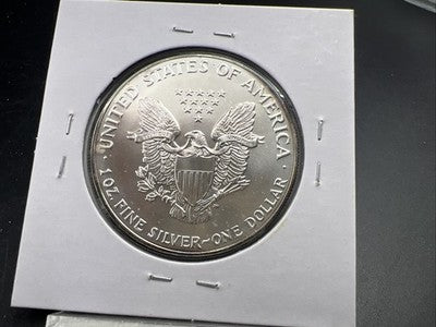 1992 1 Oz ASE American Silver Eagle Coin Gem BU Neat Toning Toner Obverse #a