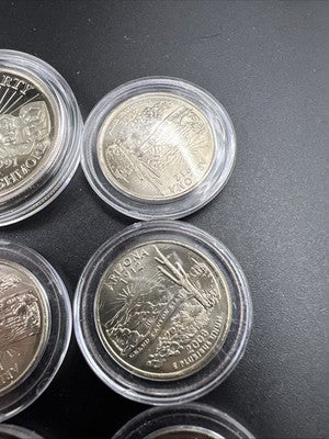 Lot of 6 US Coins 1x 1991 MT Rushmore Proof 50c 5x 2008 Arizona 25x BU
