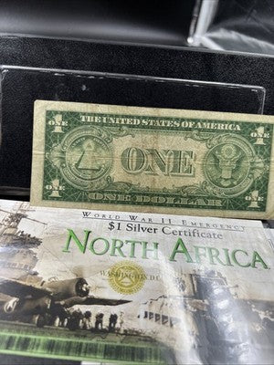 1935 A $1 North Africa Yellow Seal Silver Certificate CH VG Very Good Circ #288