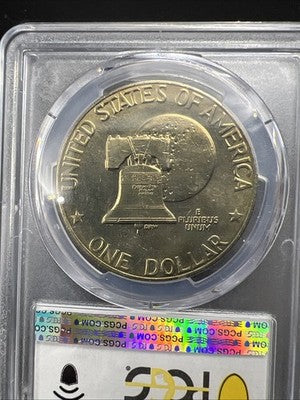1976 P Type 2 $1 Ike Eisenhower Clad Copper Nickel Dollar Coin PCGS MS63 #419