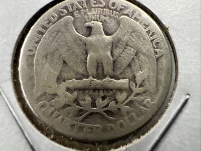 1950 P 25c Washington Silver Quarter Coin AG Circ DDR Double Die Reverse SK#a