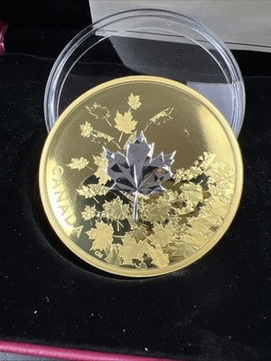 2017 Canada 3 Oz Silver Whispering Maple Leaves Coin w Box COA