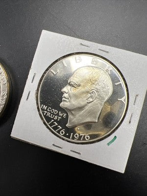 Appollo Collector's Set 1969 CU-NI Appollo 11 Medal & 1976 $1 40% Silver Ike $1