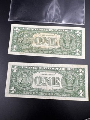 2 Note Dollar Collector Lot VF Detail 1963 A $1 Signed FRN & 1957 $1 Silver Cert