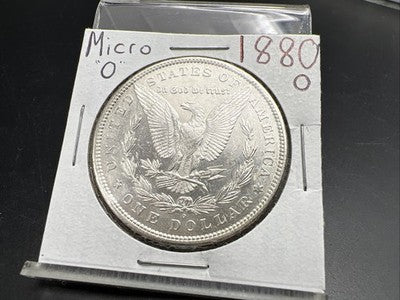 1880 O Morgan Silver Dollar Variety Coin Micro o Vam Variety UNC Details #a