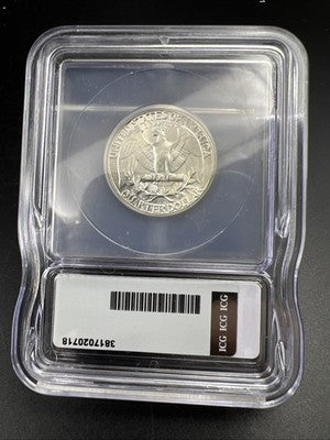 1961 P 25c Washington Silver Quarter Coin ICG MS66