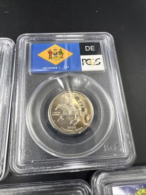 5 Coin 1999 S Proof State Quarters Set PCGS PR69 Georgia Delaware Conn NJ Penn