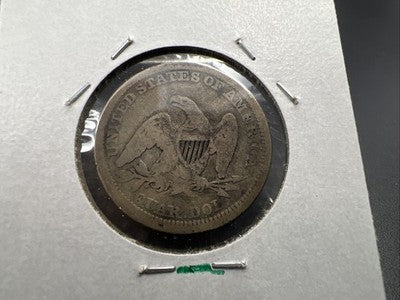 1857 25c Seated Liberty Silver Quarter Coin CH AG About Good Neat Toning