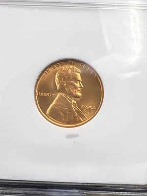 1954 S 1c Lincoln Wheat Cent Penny MS67 Red Gem BU UNC #002