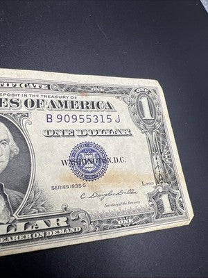 1935 G $1 One Dollar Silver Certificate CH VF Very Fine Circ neat Serial #909
