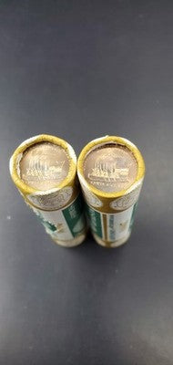 2004 P and D Jefferson Nickel Keelboat Westward OBW 2 Rolls Mint Wrapped