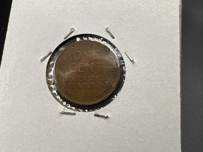 1944 D/D 1c Lincoln Wheat Cent Penny RPM Repunched mint mark VF Circ