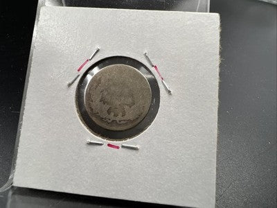 1861 Civil War Era Liberty Seated Dime Coin Fair Details E.M engraved graffiti