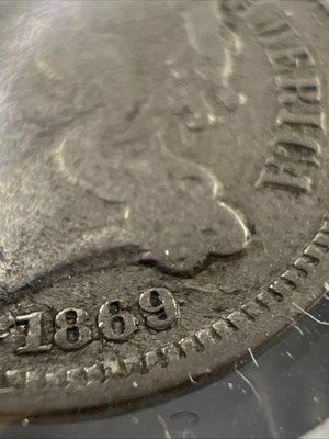 1869 69/9 3c Nickel Coin FS-302 RPD Variety Coin Choice Fine Circulated
