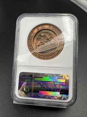 1963 Arizona Centennial Bronze Medal NGC MS66 RB