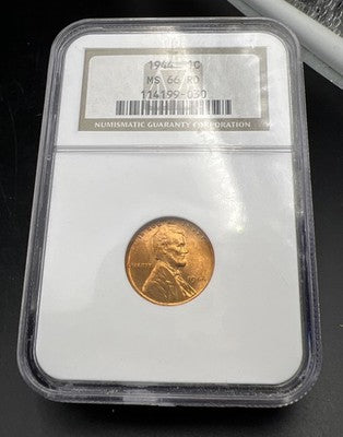 1944 P 1c Lincoln Wheat Cent Penny Coin NGC MS66 Gem BU UNC #030