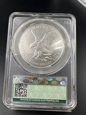 2024 1 Oz American Silver Eagle Coin CAC MS70 Gem UNC First Delivery #805