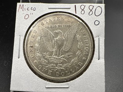 1880 O Micro o $1 Morgan Silver Dollar Coin XF Details