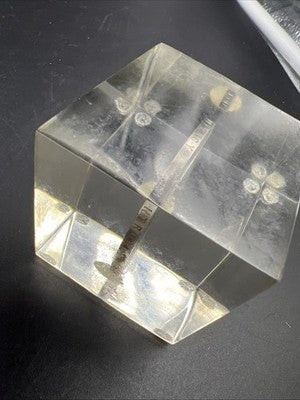 Coin Cube 1967 New Zealand CU-NI Dollar Coin Gem BU In Clear Plastic Paperweight