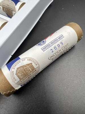 50 Coin US Mint BU Roll 2009 P Birthplace Log Cabin Lincoln Commemorative Cents