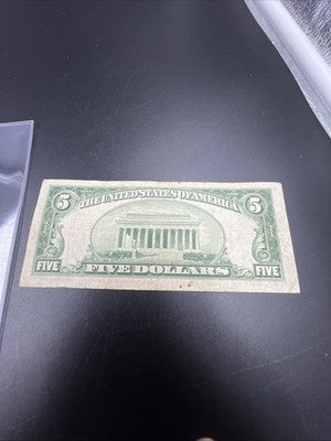 1934 $5 Five Dollafr FRN Federal Reserve Note VG Very Good Circ #31