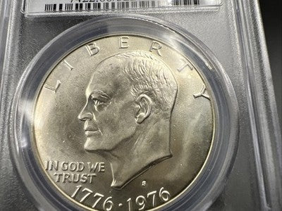 Bicentennial 1976 S $1 Ike Eisenhower 40% Silver Dollar Coin PCGS GEM MS66 #652