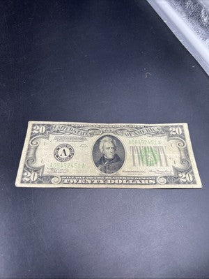 1934 $20 FRN Federal Reserve Note Green Seal VG Very Good Circ #451