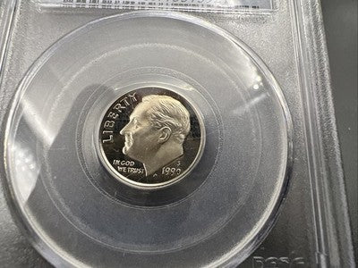 1990 S 10c Roosevelt Copper Nickel Dime Coin PCGS PR69 DCAM #921