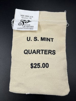 U.S. Mint Bag of 100 2004 D Michigan State Statehood Quarters BU UNC