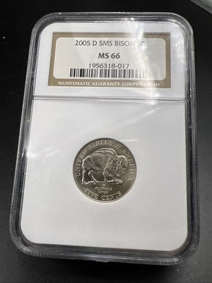 2005 D 5c Bison Jefferson Nickel Coin NGC MS66 SMS #017