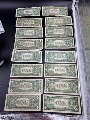 Lot of 16 1957 1935 $1 Dollar Silver Certificate Blue Seal Notes VG / F #42