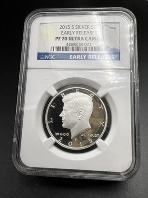 2015 S 50c Kennedy Silver Half Dollar Coin NGC PF70 UCAM #023
