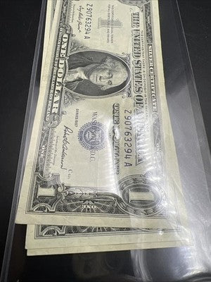 Lot of 3 1957 $1 One Dollar Blue Seal Silver Certificates VF Very Fine #329