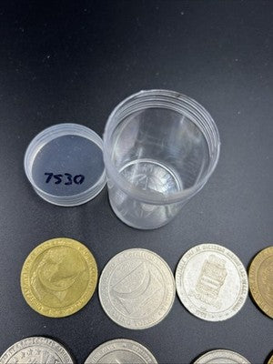 Lot of 20 $1 Casino Dollar Gaming Tokens Metal Circulated Conditions SKU#7530