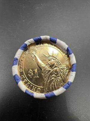 2009 D John Tyler Presidential Dollar US Mint BU Roll 25 Coins