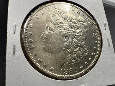 1880 O Micro o $1 Morgan Silver Dollar Coin AU Details SK#A