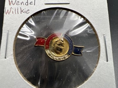 Wendel Willkie Miniature Bust Pin Used