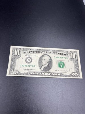 1995 $10 FRN Federal Reserve Note AU About UNC #76