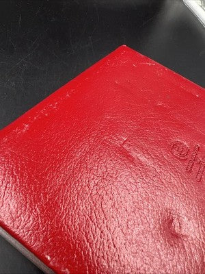 1987 UK United Kingdom Proof Set Red Leather Box COA #a