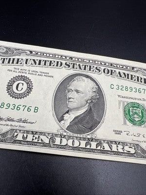 1995 $10 FRN Federal Reserve Note AU About UNC #76