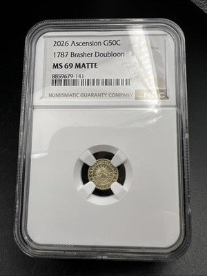 2026 Ascension 1787 Brasher Doubloon g50c Half Gram 0.5 G Gold
