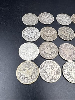 20 Coin Roll Barber 90% Silver Half Dollar Coins VG Very Good Conditions S#a