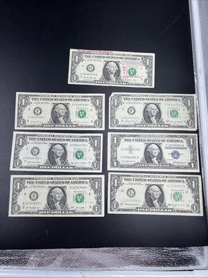 $1 Bill Collector's Lot 1957 $1 1963 B $1 1963 A $1 2013 * $1 2017 * $1 2021 *