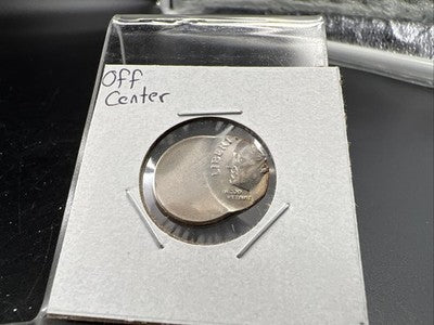 47% Off Center Error Roosevelt Dime Coin UNC