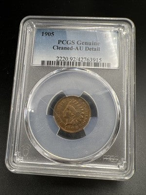 1905 1c Indian Penny Cent Coin PCGS AU Details