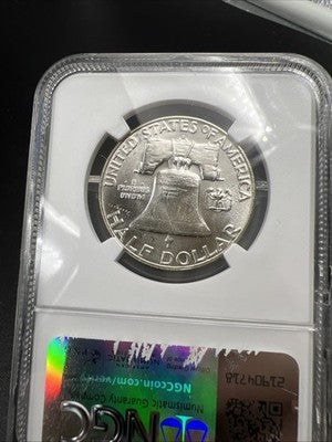 1963 D 50c Frankling Silver Half Dollar Coin NGC MS64 #004 CH BU Certified