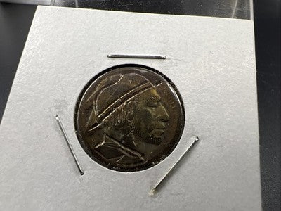 Hobo Buffalo Nickel Coin Modern Carving SKU#K