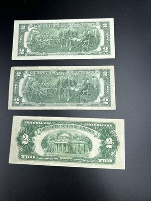$2 Bill Collector's Lot 1953 C USN 1976 FRN 2017 A FRN F / VF Conditions #293