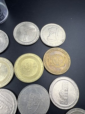 Lot of 20 $1 Casino Dollar Gaming Tokens Metal Circulated Conditions SKU#7532